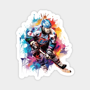 Ice Hockey Player Sport Game Champion Competition Abstract Magnet