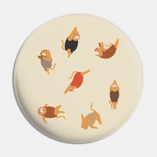 Persian Cat Swimmer Pin