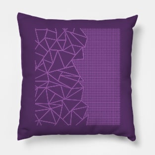 Abstract Grid Amethyst Pillow