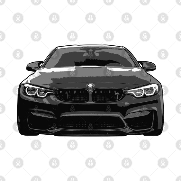 Grey BMW M4 Illustration by KAM Std