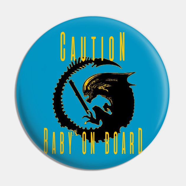 Caution Baby On Board Pin by Dimion666