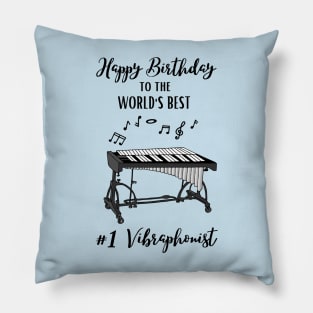 Vibraphonist's Birthday Saved by Music Vibraphone Music Pillow