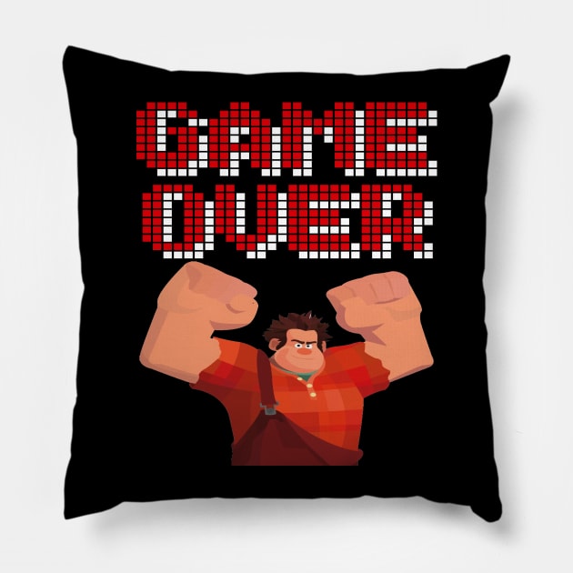 Game Over Wreck It Ralph Shirt Pillow by Chip and Company