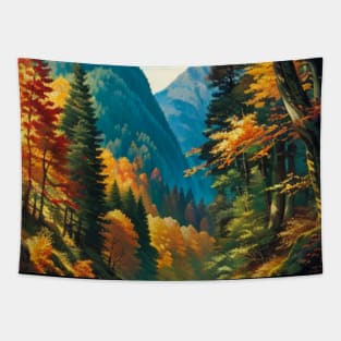 River in an autumn forest - boreal Tapestry