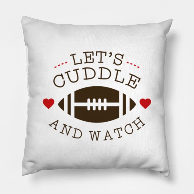 Cuddle And Football Pillow by VectorPlanet