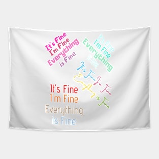 I'm fine it's fine everything is fine sticker pack Tapestry