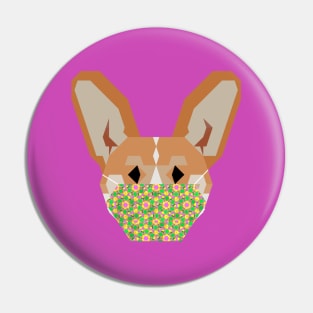 Dog Wearing Celebrating Spring - #1 Mask Pin