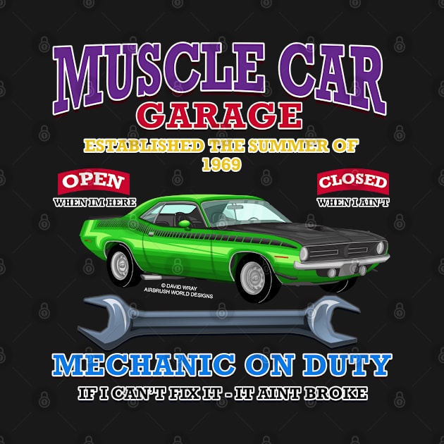 Classic Hot Rod Racing Muscle Car Garage Novelty Gift by Airbrush World