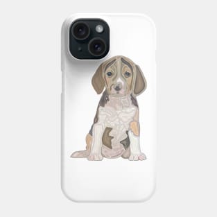 dog drawing full color Phone Case