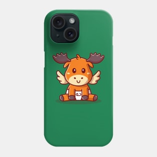 Cute Baby Moose Sitting Cartoon Phone Case