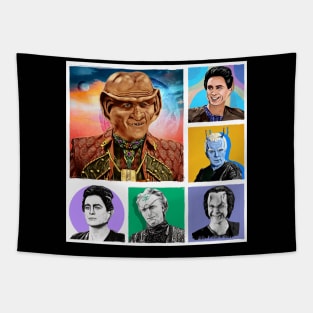 Trekkery Jeffrey is All the Aliens Collage Tapestry