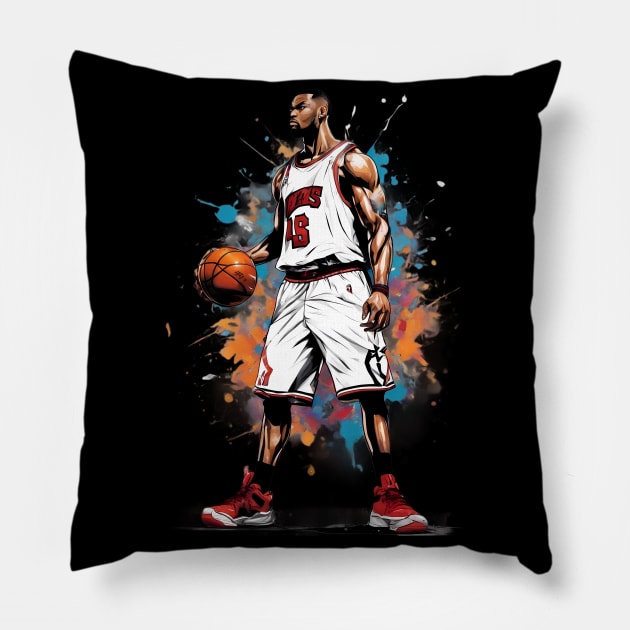 basketball card Pillow by animegirlnft