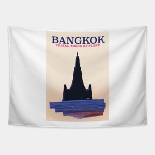 Wat Pho Bangkok travel poster Tapestry