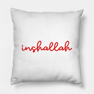 inshallah - supreme red Pillow