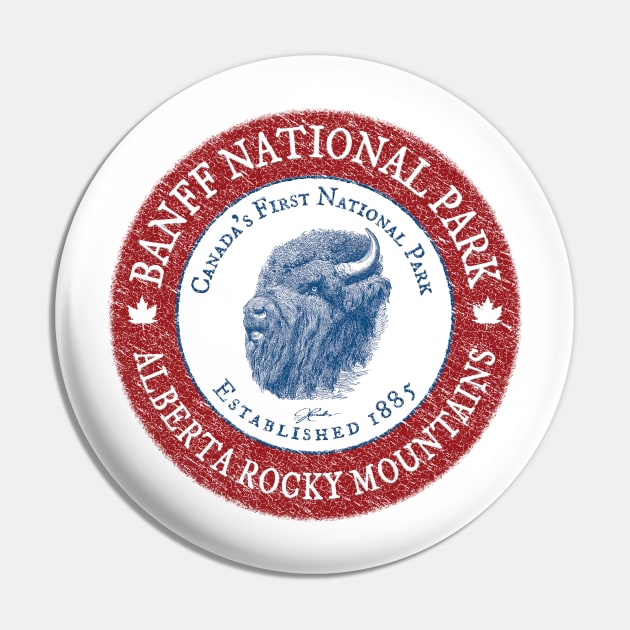 Banff National Park, Tough Old Bison Pin by jcombs