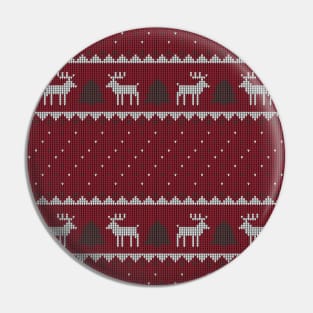 Christmas Sweater Pattern Pin