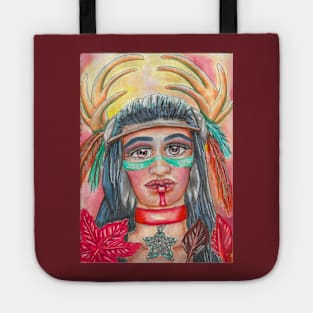 November Native Woman Tote