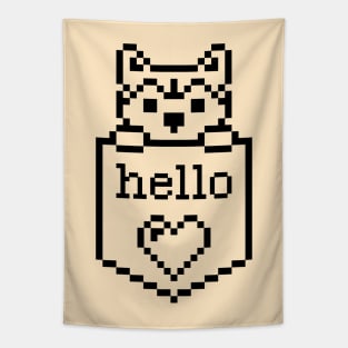 Puppy Dog In The Pocket / Hello sign / Perfect gift for every Kid Tapestry