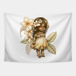 Plumeria Flower Fairy Girl Cute Hawaii Cicely Mary Barker Tapestry