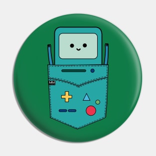 Beemo BMO B-MO Adventure Time Pouchie Shirt Pin