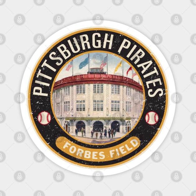 Pittsburgh Pirates Patch by Buck Tee Magnet by Buck Tee