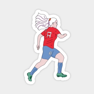 Running Soccer Player Football Magnet