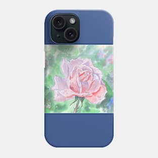 A rose with dew drops Phone Case