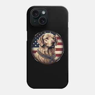 Patriotic Golden Retriever Phone Case