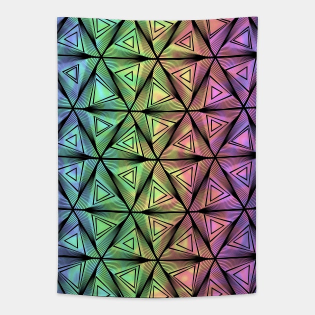 TRIPPY Triangle  Geometrical Designs Tapestry by SartorisArt1