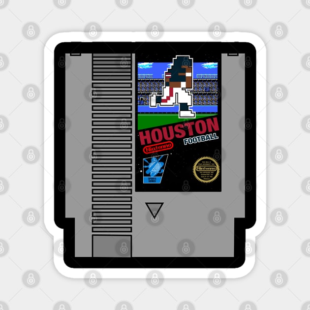 Houston Football 8 bit cartridge design Magnet by MulletHappens