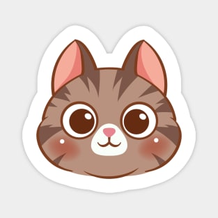 Cartoon cute cat face Magnet