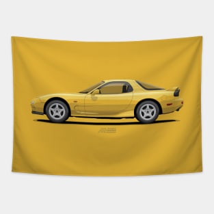 RX7 FD3S Competition Yellow Mica Tapestry