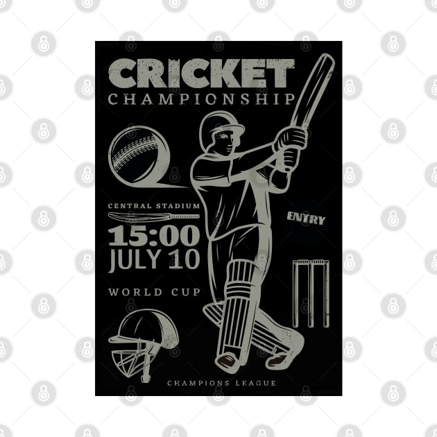 Cricket player by Brainable ART