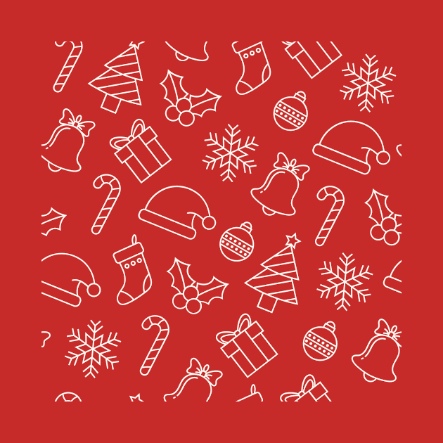 Doodle christmas pattern by Graffas