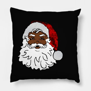 african black santa claus christmas Pillow