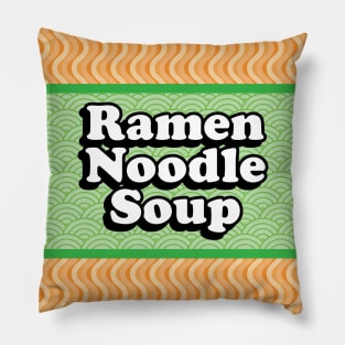 Instant Ramen Noodle Soup Packet Green Pillow