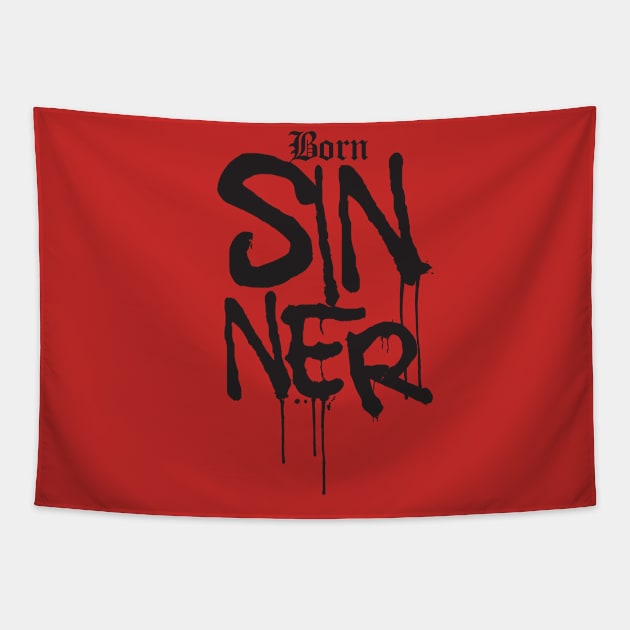 Born Sinner Tapestry by God Given apparel