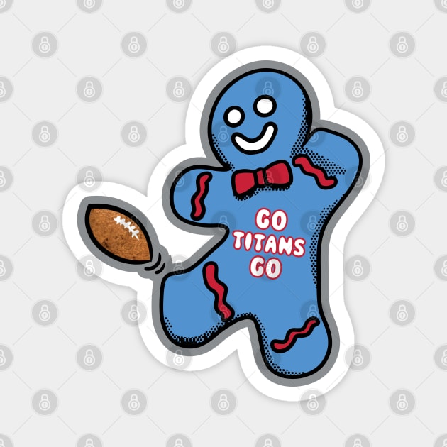 Tennessee Titans Gingerbread Man Magnet by Rad Love