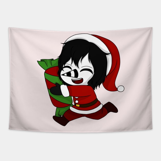 laughing jack steals candy christmas version Tapestry by LillyTheChibi