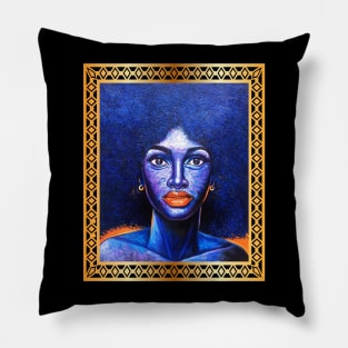 Afro African Woman, Afro Hair, African Artwork Pillow