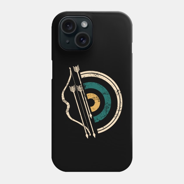 Archery Vibes | Retro Vintage Bow and Arrow Phone Case by Malinda