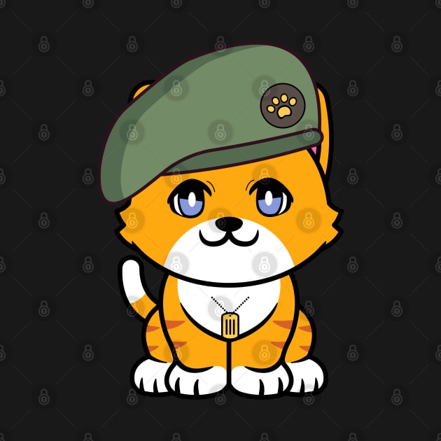 Green Beret orange cat by Pet Station