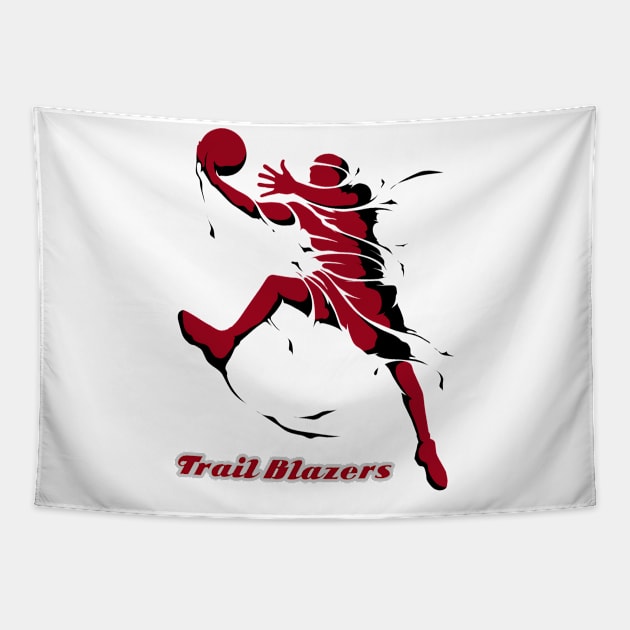 Portland Trail Blazers Fans - NBA T-Shirt Tapestry by info@dopositive.co.uk