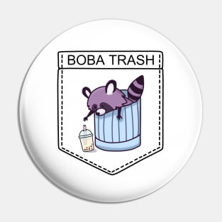 Boba Trash Racoon T-shirt Pocket Pin