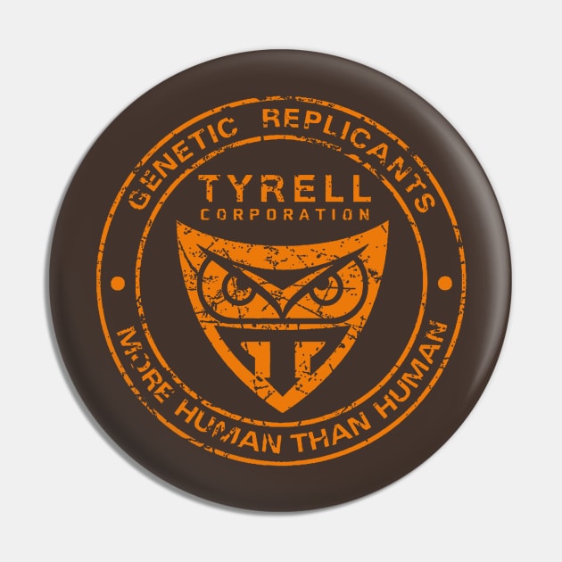 Genetic Replicants | Tyrell Corporation | Distressed Style Pin by alselinos