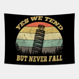 Leaning Tower of Pisa Italy Vintage Retro Tapestry