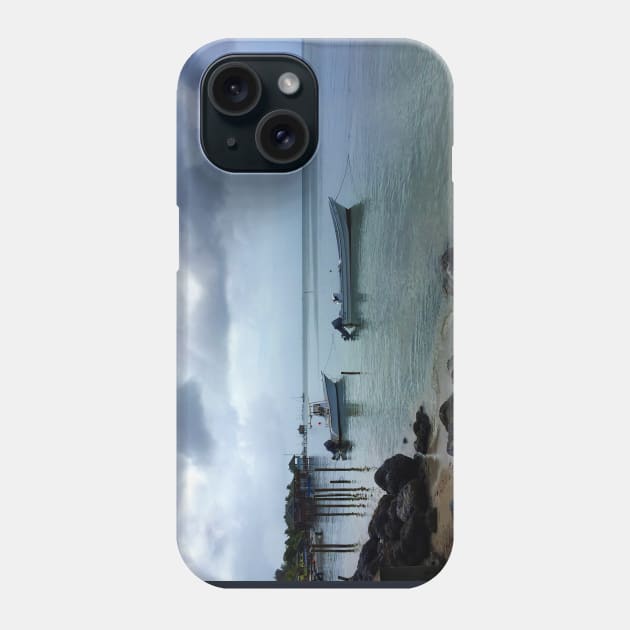 Cloudy Boating Day Phone Case by KarenZukArt