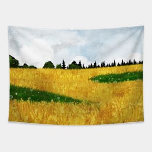 Golden Field Tapestry