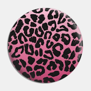 Pink Fade Leopard Spots Print Pin