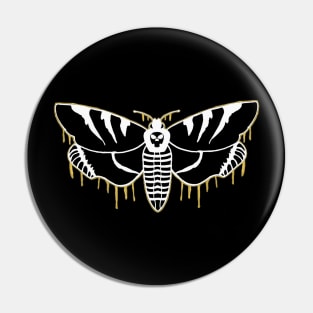 White Moth of Death Dripping Pin